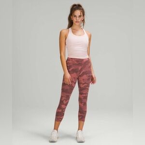 Lululemon Wunder Train High-Rise Crop 23" in Heritage 365 Camo Brier Rose Multi